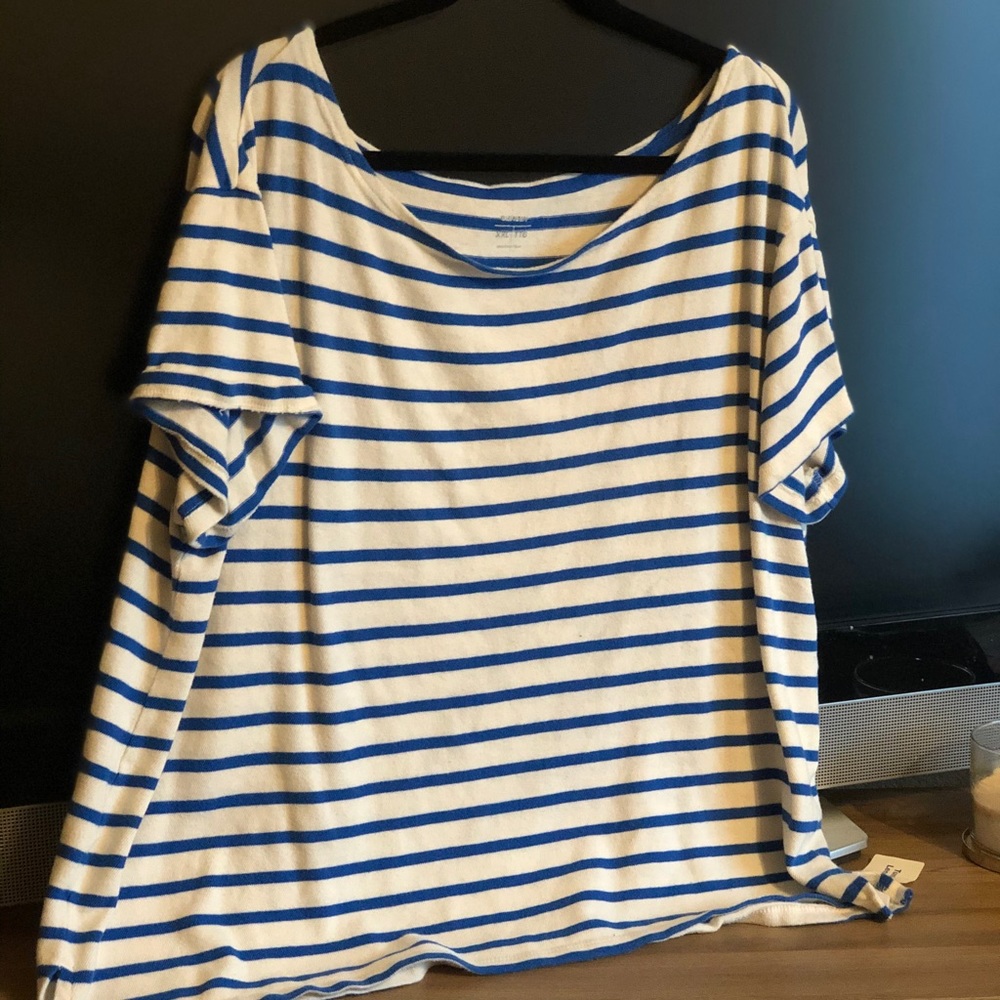 White and Blue Shirt